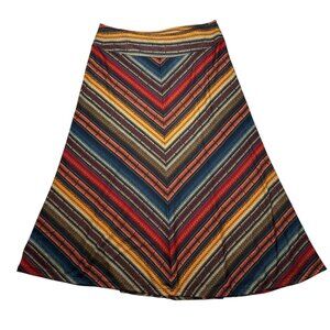 Double D Ranch XL Pachamama Serape Midi Maxi Sweater Skirt Stretch Knit